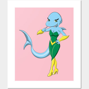 Sharky Girl Posters and Art